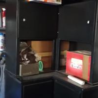 Mobile / libreria ad angolo stile moderno nero