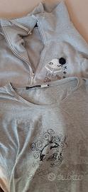 Felpa+T-shirt coordinati grigi Maxmara L