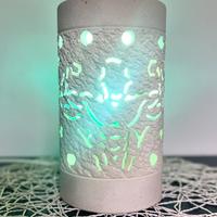 Lampada artigianale incisione palestrato
