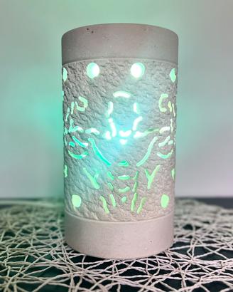 Lampada artigianale incisione palestrato