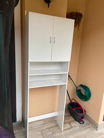 Mobile lavatrice lavanderia bianco