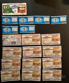 Lotto di 19 gratta e Vinci e biglietti lotteria