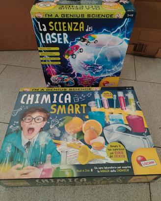 2 giochi  I'M A GENIUS SCIENCE - LASER  e CHIMICA 