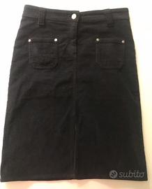 Gonna in velluto a coste