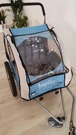 Rimorchio Bici per Bambini Doppia Seduta