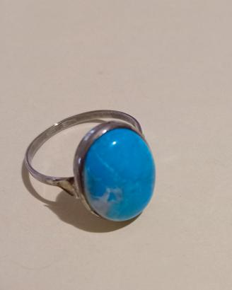Anello con Turchese naturale 
