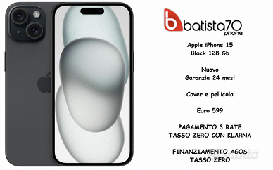 Apple iPhone 15 Black 128 Gb