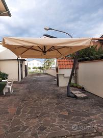 Ombrellone da esterno in legno 3x4