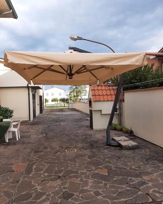 Ombrellone da esterno in legno 3x4