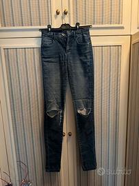 Jeans Leggings con Strappi