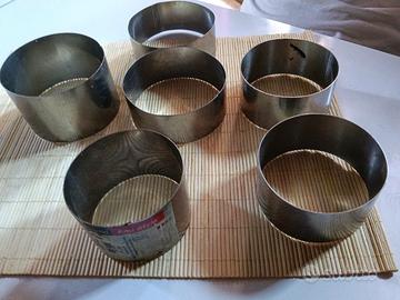 6 coppapasta rotondi da 9 e 10 cm diam.