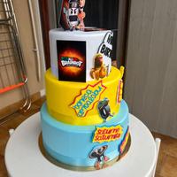 Torta finta Brainrot per compleanno