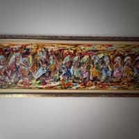 Dipinto Vibrante di Scene Tradizionali