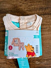 Tutina da neonato Winnie The Pooh NUOVA 62-68cm