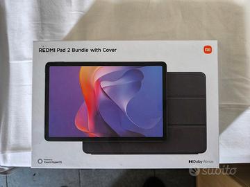 Tablet Redmi Pad 2 con cover e scontrino 