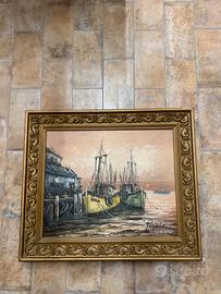 Quadro Antico"Marina Al Tramonto" T.Lawrence