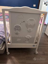 Lettino e fasciatoio Pali - orsetto e mongolfiera