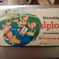 Rara scatola latta Nipiol anni 1960