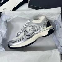 Sneakers casual da donna argento