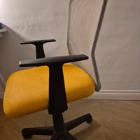 Sedia da ufficio girevole in tessuto mesh arancion