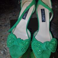 sandali con fiocco verdi 39