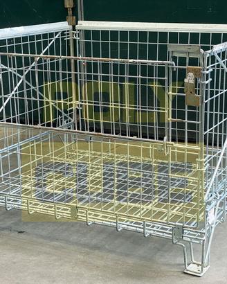 Contenitori ceste abbattibili in filo metallico