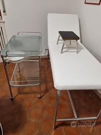 lettino medico con accessori