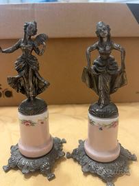 Statuine danzatrici Peltro