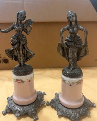 Statuine danzatrici Peltro