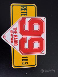 ADESIVO RETE 105 THE RADIO 105 NETWORK vintage