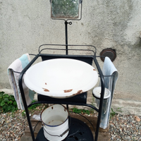 Toilette barberia primi 900 bacinella e specchio