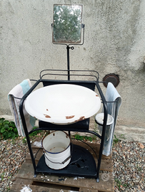 Toilette barberia primi 900 bacinella e specchio