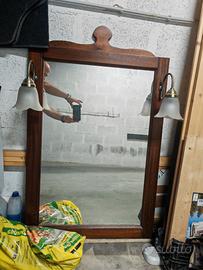 Specchio bagno con applique