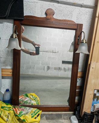 Specchio bagno con applique