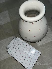 Set Ceramica vaso + fiaschetta dipingi a mano