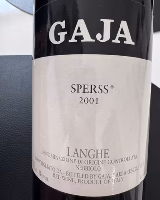 Bottiglia di GAJA SPERSS 2001