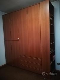 armadio a 4 ante e libreria