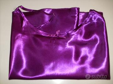 Camicia da notte fucsia di raso Tg.3 NUOVA