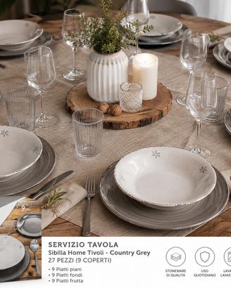 Servizio piatti per 9 persone Sibilla Home Tivoli