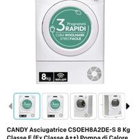 Asciugatrice CSOEH8A2DE-S 8 Kg Classe E (Ex Classe