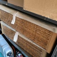 Contenitori sottoletto rattan Romskog