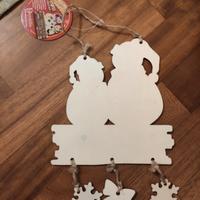 Pupazzo neve legno, kit pittura country