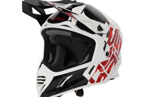 Casco Acerbis X-Track bianco lucido nero rosso bia