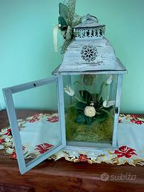 Lanterna decorativa  legno e ferro