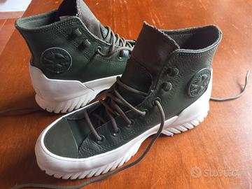 Converse di pelle verdi online