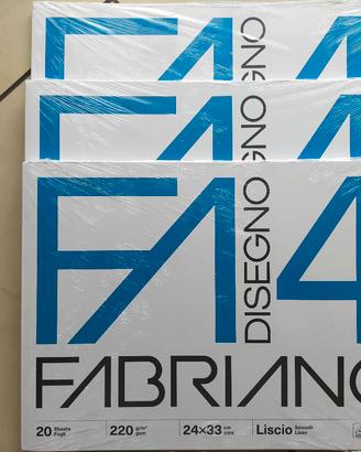 N°3 Album da disegno F4 Fabriano Liscio (20 Fogli)