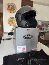 CASCO AIROH REV 19 BLACK MATT MODULARE/REVERSIBILE