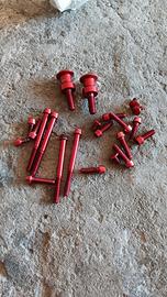 viti e perni cavalletto moto ergal rosso