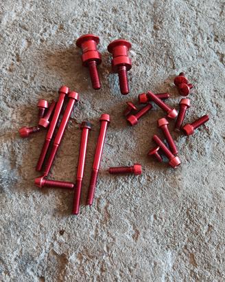 viti e perni cavalletto moto ergal rosso
