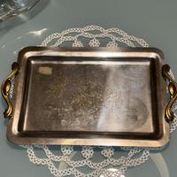 Vassoio vintage con manici barocchi